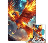 Puzzle da 1000 pezzi "La fenice fiammeggiante si libra in volo" ideale per adolescenti con sfide di velocità e creatività perfetto per compleanni e Natale Un giocattolo che crea dipendenza 50x75cm