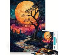Puzzle da 1000 pezzi "La foresta oscura" per ragazzi, gioco di logica e divertimento rilassante con bordi lisci, idea regalo creativa 38x52cm