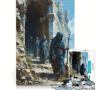 Puzzle da 1000 pezzi "La Fortezza dei Non Morti" gioco rompicapo allena la mente e la manualità ideale come decorazione da scrivania 38x52cm