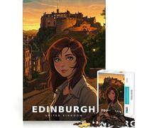 Puzzle da 1000 pezzi La fortezza delle Highlands nella luce che svanisce per adolescenti Migliora la memoria, rilassante e divertente Bordi netti 38x26cm