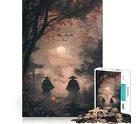 Puzzle da 1000 pezzi "La Fratellanza dei Samurai nella Foresta" per adulti, migliora la memoria, divertimento rilassante, bordi affilati, regalo per le vacanze (50x75cm)