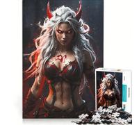 Puzzle da 1000 pezzi "La furia del barbaro Kitsune", gioco rilassante, antistress, regalo per amici e familiari 38x26cm