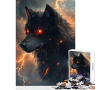 Puzzle da 1000 pezzi "La furia del lupo tempestoso" gioco educativo difficile giocattolo da parete per migliorare l'amore tra le coppie (50x75cm)