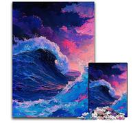 Puzzle da 1000 pezzi "La Grande Onda di Kanagawa" per adulti, perfetto per Halloween, Natale, regalo di compleanno, 26X38CM/10,23x14,96 pollici.
