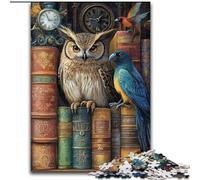 Puzzle da 1000 pezzi "La libreria è un gufo", puzzle per adulti, gioco di attività per famiglie, decorazione da parete per la casa (dimensioni 26x38cm)