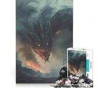 Puzzle da 1000 pezzi "La lotta di Wukong contro il drago" decorazione da parete stimolante da completare ideale per rafforzare il legame di coppia 50x75cm