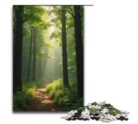Puzzle da 1000 pezzi "La luce del sole penetra negli alberi" regali per adulti lista dei desideri di Natale con Babbo Natale per adolescenti dai 14 anni in su 1000 pezzi (38x26 cm).