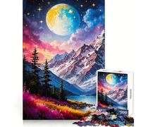 Puzzle da 1000 pezzi "La Luna e le Montagne" per Adolescenti - Gioco intelligente per momenti di condivisione - Taglio liscio - Lista dei desideri di Babbo Natale 38x52cm