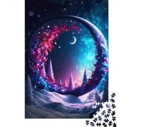 Puzzle da 1000 pezzi "La Luna Misteriosa" per adulti, regalo di Halloween, puzzle per adulti, decorazione per la casa, giocattoli puzzle 1000 pezzi (38x26 cm)