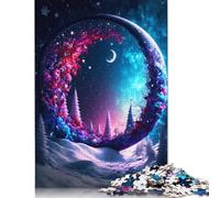 Puzzle da 1000 pezzi "La Luna Misteriosa" per adulti, regalo di Halloween, puzzle per adulti, decorazione per la casa, giocattoli puzzle 1000 pezzi (75x50 cm)