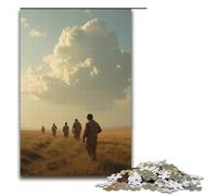 Puzzle da 1000 pezzi "La lunga melodia del pastore si allontana con il vento" puzzle in legno per bambini interazione tra genitori e figli 1000 pezzi (38x26 cm).