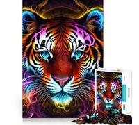 Puzzle da 1000 pezzi "La maestosità della tigre" per adolescenti, un gioco intelligente per trascorrere del tempo di qualità insieme, con tagli precisi e un'opera d'arte da collezione 38x26cm