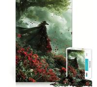 Puzzle da 1000 pezzi "La maga cremisi" per adolescenti, gioco di logica e abilità, antistress, tagli precisi, regalo perfetto 38x26cm