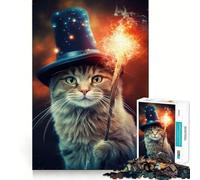 Puzzle da 1000 pezzi "La Magia dei Gatti" con Meme,gioco cognitivo divertente,componenti robusti e ben definiti,esercizio mentale per momenti di tranquillità a casa (38x52cm)