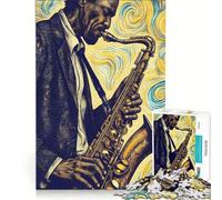 Puzzle da 1000 pezzi La magia del jazz decorazione da parete regalo di compleanno compleanno e Natale 38x52cm