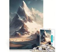Puzzle da 1000 pezzi "La Montagna Magica" gioco rompicapo attività per tutta la famiglia con poster e foglio di curiosità abbinati 50x75cm