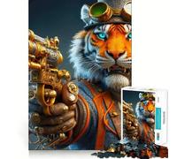 Puzzle da 1000 pezzi "La mossa della tigre" per ragazzi, gioco di logica stimolante per il relax, bordi chiari, sorpresa di compleanno 38x52cm