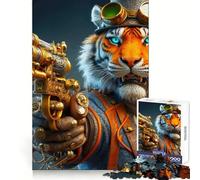 Puzzle da 1000 pezzi "La mossa della tigre" per ragazzi, gioco di logica stimolante per il relax, bordi chiari, sorpresa di compleanno 38x52cm