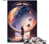Puzzle da 1000 pezzi "La porta verso l'ignoto", regalo perfetto per compleanni, feste e decorazioni spaziali (dimensioni 26x38cm).