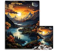 Puzzle da 1000 pezzi La psichedelia colorata del lago di Lucerna Puzzle per adulti Ideale per gli innamorati Perfetto regalo di Natale Capodanno San Valentino 1000 pezzi (38x26 cm)