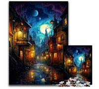 Puzzle da 1000 pezzi La psichedelia colorata della città dopo la pioggia Puzzle per adulti Ideale per gli innamorati Perfetto regalo di Natale Capodanno San Valentino 1000 pezzi (75x50cm)