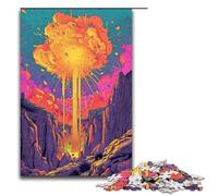 Puzzle da 1000 pezzi La psichedelia colorata di Meteora puzzle in legno giochi educativi decorazione per la casa 75x50 cm