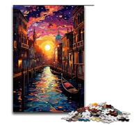Puzzle da 1000 pezzi La psichedelia colorata di Venezia per adulti puzzle in legno giochi per famiglie 75x50 cm