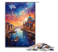 Puzzle da 1000 pezzi La psichedelia colorata di Venezia regalo per adulti lista dei desideri di Natale con Babbo Natale per adolescenti dai 14 anni in su 75x50 cm