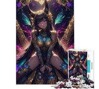 Puzzle da 1000 pezzi La ragazza con la piuma arcobaleno Puzzle antistress per adulti migliora la memoria ideale come regalo per tutta la famiglia (dimensioni 38x26cm)
