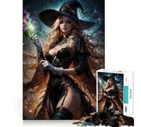 Puzzle da 1000 pezzi "La Regina delle Streghe Anime" per adolescenti, gioco di puzzle intelligente, divertente e semplice, con tagli precisi, ideale per i desideri di Babbo Natale 38x26cm