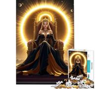 Puzzle da 1000 pezzi "La regina sul trono d'oro" rompicapo sfida per l'intelligenza giocattolo avvincente regalo per compleanni sfida difficile (dimensioni 38x52cm)