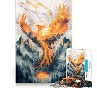 Puzzle da 1000 pezzi "La rinascita della Fenice" per adolescenti, gioco di logica e abilità, rilassante, taglio preciso, regalo di Natale (50x75cm)