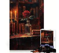 Puzzle da 1000 pezzi "La Rosa Eterna" per adulti, gioco di logica, divertimento in casa, bordi precisi, oggetto da collezione 38x26cm
