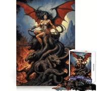 Puzzle da 1000 pezzi "La Rosa Nera della Creazione, la Regina Lilith sull'Idra" per adolescenti, gioco intelligente, rilassante, con schema di assemblaggio, lista dei desideri di Babbo Natale 38x26cm