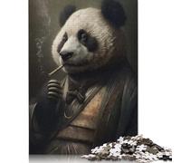 Puzzle da 1000 pezzi "La saggezza del panda" per adulti, puzzle in legno, gioco educativo per bambini, come regalo di Natale, 1000 pezzi (75x50 cm)