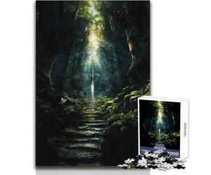 Puzzle da 1000 pezzi La spada dimenticata del tempo per adulti, gioca e impara in modo intelligente, sentito per celebrare il Natale, dimensioni 38x26cm