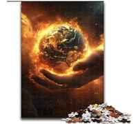 Puzzle da 1000 pezzi "La Terra nel palmo della tua mano",puzzle da 1000 pezzi per adulti,rompicapo stimolante per adolescenti,perfetto come decorazione per la casa o come regalo (dimensioni 26x38cm)