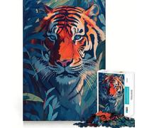 Puzzle da 1000 pezzi "La Tigre Calma" per Adolescenti, gioco di puzzle che stimola la mente, passatempo rilassante, taglio preciso, regalo delizioso 38x52cm