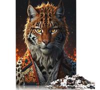 Puzzle da 1000 pezzi "La tigre nel kimono", difficoltà alta, per adulti, rafforza le relazioni tra i membri della famiglia, 1000 pezzi (75x50 cm)