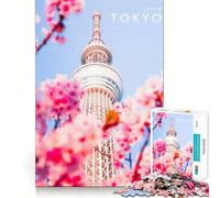 Puzzle da 1000 pezzi "La Torre di Tokyo", decorazione con tagli precisi, gioco di logica e pensiero rilassante, regalo di Natale (50x75cm)