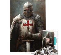 Puzzle da 1000 pezzi "La vigilanza del cavaliere medievale" per adulti Sfida impegnativa che aiuta ad allenare la mente Regalo di Natale e compleanno 38x52cm