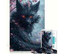 Puzzle da 1000 pezzi "La Volpe Kitsune Demoniaca" per Adolescenti, Gioco Rompicapo per Attività Domestiche, Taglio Premium, Articolo Desiderio di Babbo Natale 38x26cm