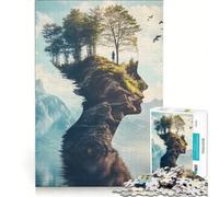 Puzzle da 1000 pezzi L'abbraccio di Madre Natura gioco educativo antistress compleanno e Natale 38x26cm