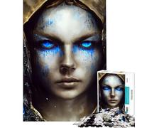 Puzzle da 1000 pezzi Lacrime Blu della Disperazione Difficile e Sfida Gioco Pratico Difficile per Ragazzi dai 14 anni in su (50X75CM)