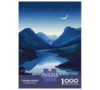 Puzzle Da 1000 Pezzi Lake District Night Puzzle Per Adulti Giochi Rilassanti Sfida Difficile Divertimento A Casa Attività, 52x38cm/1000pcs