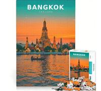 Puzzle da 1000 pezzi L'alba dorata su Wat Arun, gioco educativo, decorazione perfetta, compleanno e Natale 50x75cm