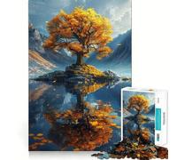 Puzzle da 1000 pezzi "L'Albero della Vita d'Autunno" per adolescenti, gioco di logica e divertimento rilassante con bordi lisci, regalo creativo 38x26cm