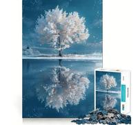 Puzzle da 1000 pezzi "L'Albero della Vita Invernale" per Adolescenti, gioco di allenamento mentale, gioco di gruppo, taglio di precisione, regalo per le festività 38x52cm