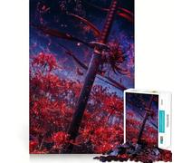 Puzzle da 1000 pezzi "Lama Cremisi" per adolescenti, gioco di logica stimolante per il relax, bordi chiari, sorpresa di compleanno 38x26cm