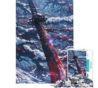 Puzzle da 1000 pezzi "Lama di Neve Cremisi" difficile e stimolante migliora la memoria decorazione per la casa giocattolo per ragazzi dai 14 anni in su (38x26cm)